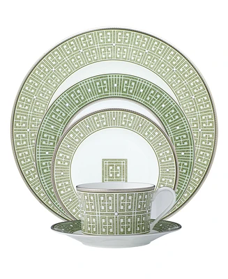 Noritake Infinity Green Platinum 5 Piece Place Setting