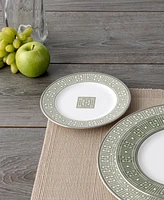 Noritake Infinity Green Platinum 4 Piece Bread Butter/Appetizer Plate Set, Service for 4