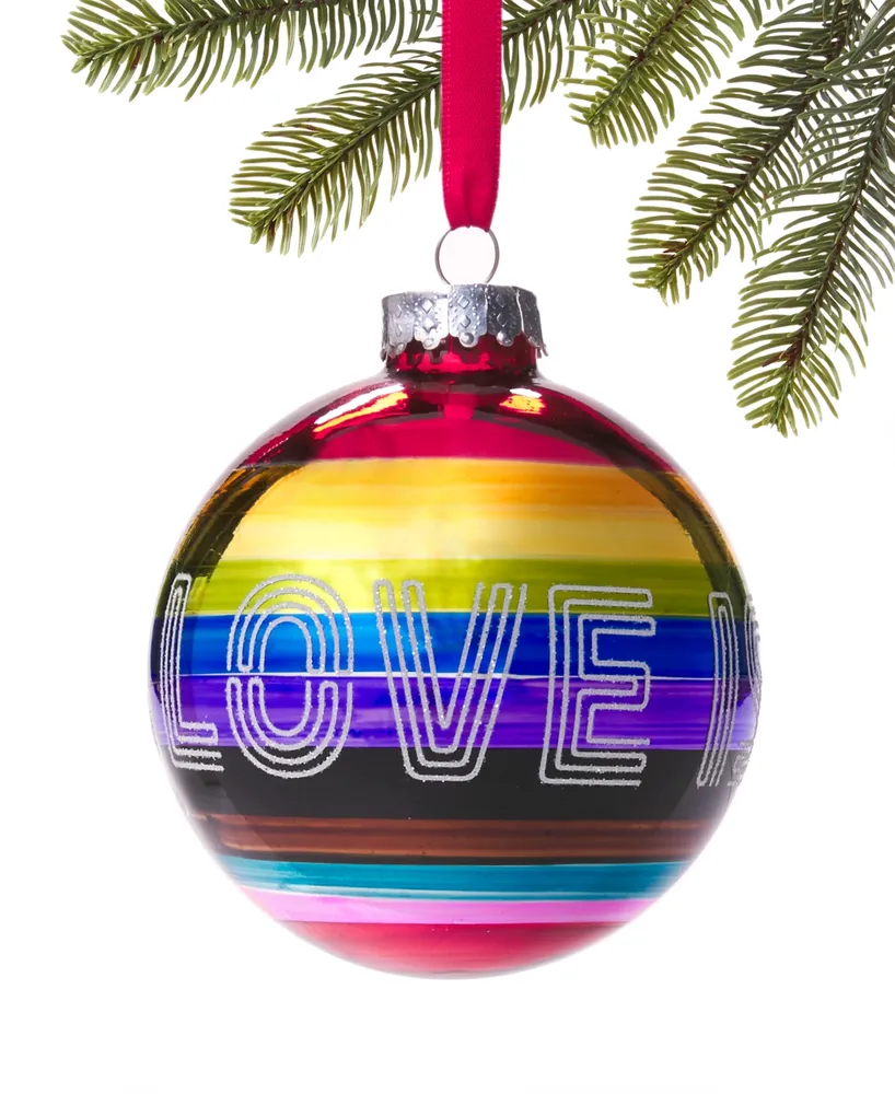 Holiday Lane Love Is Love Rainbow Ball Ornament, Created for Macy's