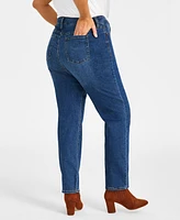 Style & Co Plus High-Rise Straight-Leg Jeans, Created for Macy's