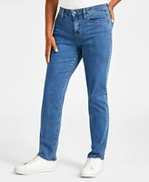 Style & Co Women's High Rise Straight-Leg Jeans, Regular, Short and Long Lengths