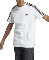 adidas Men's Essentials 3-Stripes Regular-Fit Logo Graphic T-Shirt