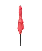 6 X 9FT Patio Umbrella Outdoor Waterproof Umbrella With Crank And Push Button Tilt