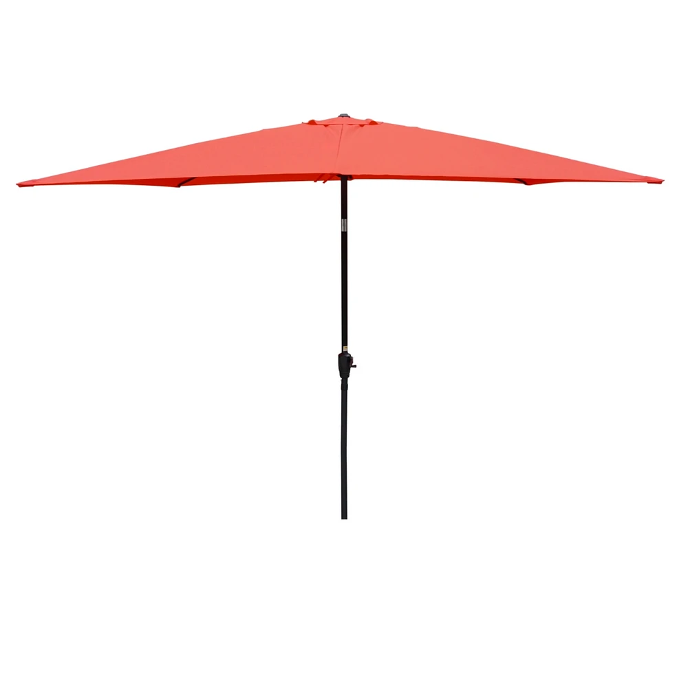 6 X 9FT Patio Umbrella Outdoor Waterproof Umbrella With Crank And Push Button Tilt