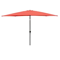 6 X 9FT Patio Umbrella Outdoor Waterproof Umbrella With Crank And Push Button Tilt