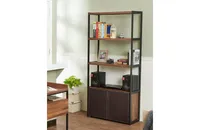 Simplie Fun Sara Bookcase In Pu, & Sandy