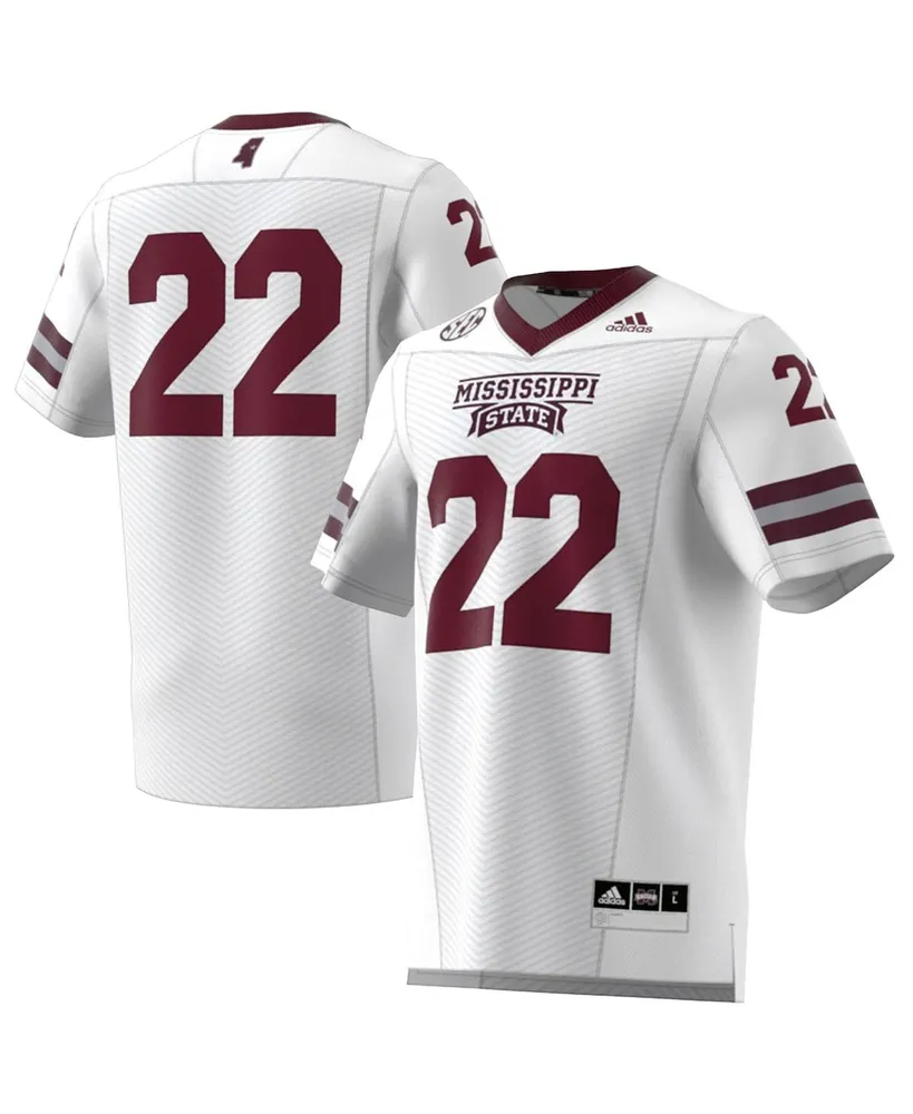 Men's adidas #22 White Mississippi State Bulldogs Premier Strategy