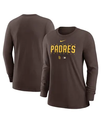 Women's Nike Brown San Diego Padres Authentic Collection Legend Performance Long Sleeve T-shirt