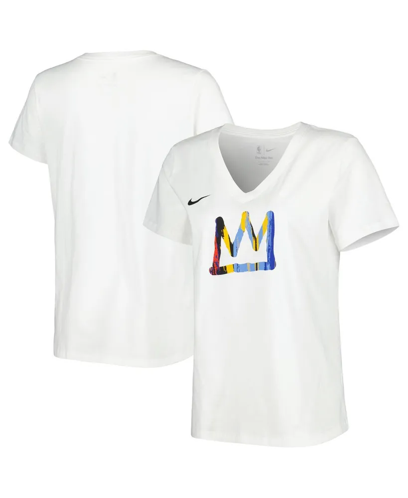 Women's Nike White Brooklyn Nets 2022/23 City Edition Essential V-Neck T-shirt