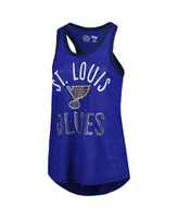 Women's G-iii 4Her by Carl Banks Royal St. Louis Blues First Base Racerback Scoop Neck Tank Top