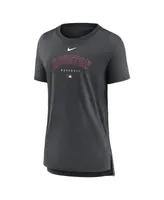 Women's Nike Heather Charcoal Houston Astros Authentic Collection Early Work Tri-Blend T-shirt