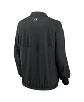 Women's Nike Black Colorado Rockies Authentic Collection Team Raglan Performance Full-Zip Jacket