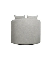 Elizabeth 38" Stain-Resistant Fabric Swivel Chair