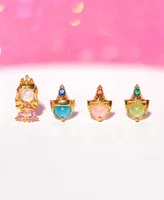 Girls Crew Crystal Multi-Color Disney Princess Sleeping Beauty Stud Earring Set