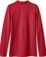 Lands' End Girls Long Sleeve Feminine Fit Mesh Polo Shirt