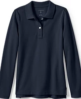 Lands' End Girls Long Sleeve Feminine Fit Mesh Polo Shirt