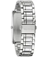 Bulova Woman's Frank Lloyd Wright "Pattern #106" Stainless Steel Bracelet Watch 25x45mm - Silver