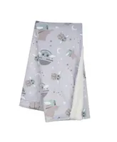 Lambs & Ivy Star Wars Cozy Friends Baby Yoda/Grogu Fleece Baby Blanket