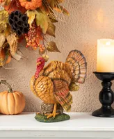 Glitzhome 9.5" H Thanksgiving Resin Turkey Table Decor