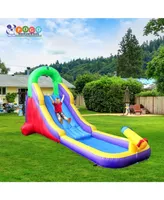 Pogo Bounce House Backyard Kids Inflatable Water Slide for Kids - Residential Backyard Inflatable Slide for Summer Fun