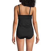 Lands' End Women's Ddd-Cup V-Neck Wrap Wireless Tankini Swimsuit Top