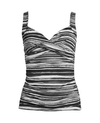 Lands' End Women's Dd-Cup Chlorine Resistant Wrap Underwire Tankini Swimsuit Top