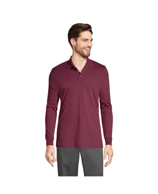 Lands' End Men's Long Sleeve Interlock Polo Shirt