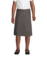 Lands' End School Uniform Girls Child Plus Solid A-line Skirt Below the Knee