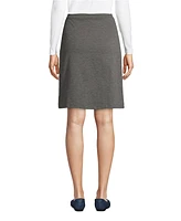 Lands' End School Uniform Women's Ponte Button Front Skort Above the Knee