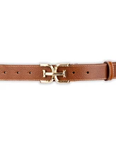 Sam Edelman Women's Slim Double-e Plaque Buckle Belt