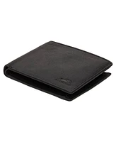 Mancini Men's Buffalo Rfid Secure Wallet with Coin Pocket