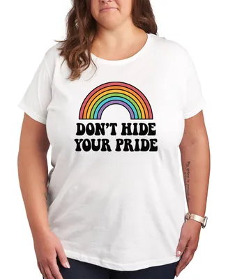 Hybrid Apparel Trendy Plus Don't Hide Your Pride Graphic T-shirt