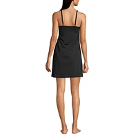 Lands' End Women's D-Cup Sweetheart Swim Dress One Piece Swimsuit Adjustable Straps