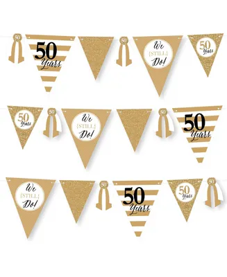 We Still Do 50th Wedding Anniversary - Anniversary Party Triangle Banner 30 Pc