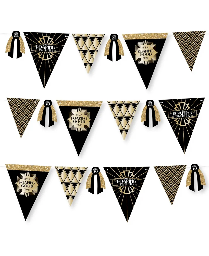 Roaring 20's - DIY 1920s Art Deco Jazz Party Signs - Snack Bar Decorations  Kit - 50 Pieces
