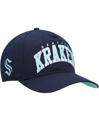Men's '47 Brand Deep Sea Blue Seattle Kraken Block Arch Hitch Snapback Hat