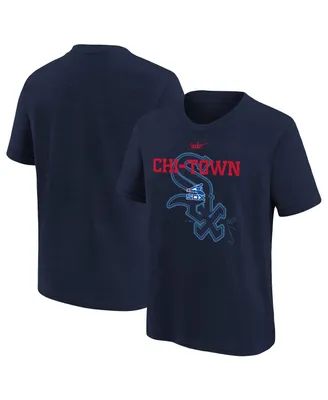 Big Boys and Girls Nike Navy Chicago White Sox Rewind Retro Tri-Blend T-shirt
