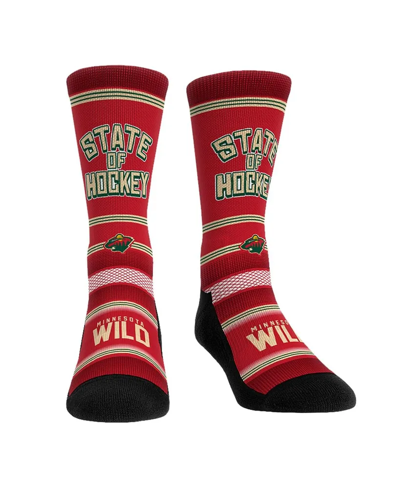 Men's and Women's Rock 'Em Socks Minnesota Wild Team Slogan Crew Socks