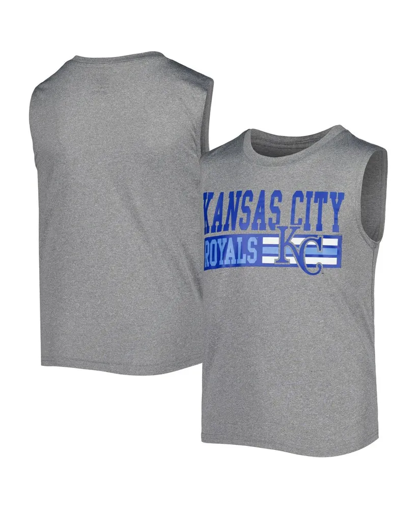 Kansas City Royals Youth Distressed Logo T-Shirt - Gray