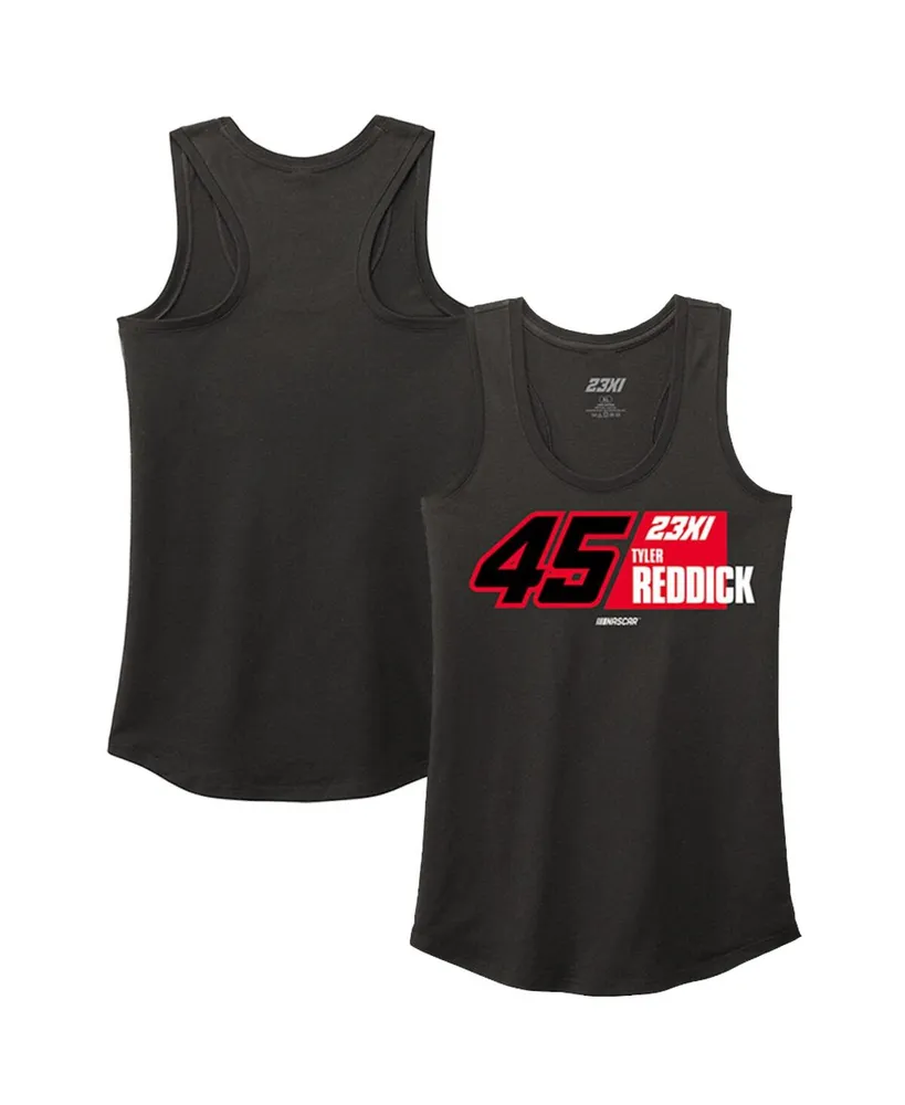 Women's 23xi Racing Black Tyler Reddick Racer Back Tank Top