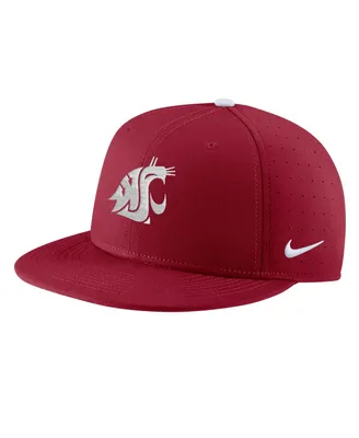 Men's Nike Crimson Washington State Cougars Aero True Baseball Performance Fitted Hat