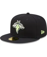 Men's New Era Navy Columbia Fireflies Authentic Collection Team Home 59FIFTY Fitted Hat