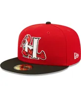 Men's New Era Red Hickory Crawdads Authentic Collection Team Home 59FIFTY Fitted Hat