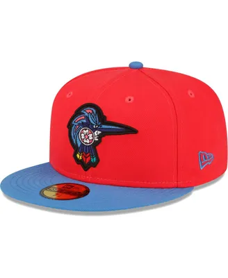Men's New Era Coral Fayetteville Woodpeckers Copa De La Diversion 59FIFTY Fitted Hat