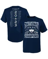 Preschool Boys and Girls Navy UConn Huskies 2023 Ncaa Men's Basketball National Champions Bracket T-shirt