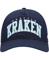 Men's '47 Brand Deep Sea Blue Seattle Kraken Block Arch Hitch Snapback Hat