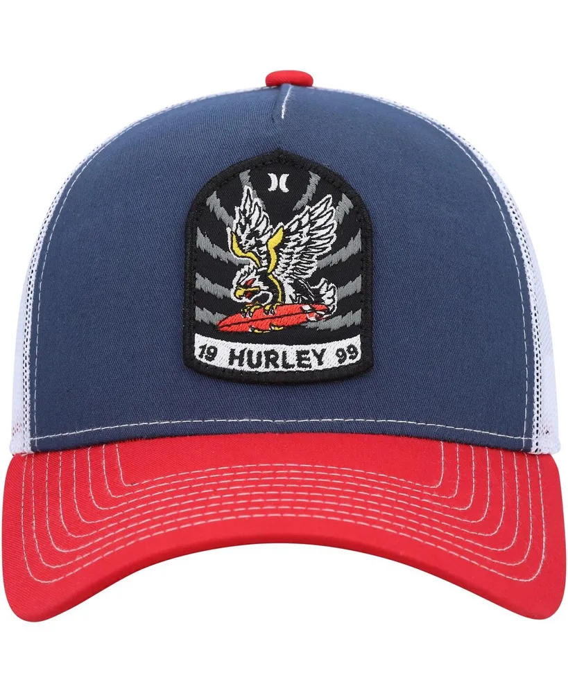 Men's Hurley Navy, Red Wild Things Trucker Snapback Hat