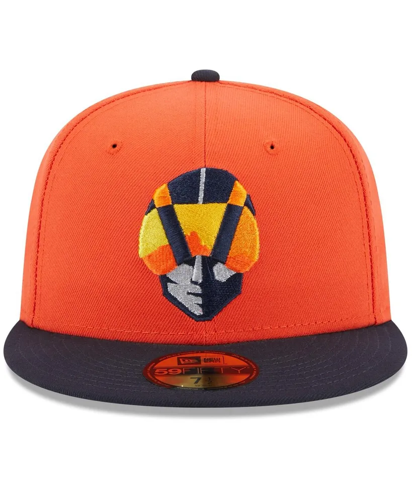 Men's New Era Orange Las Vegas Aviators Authentic Collection Alternate Logo 59FIFTY Fitted Hat