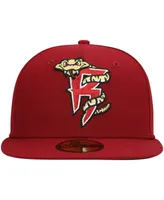 Men's New Era Red Wisconsin Timber Rattlers Authentic Collection Team Home 59FIFTY Fitted Hat