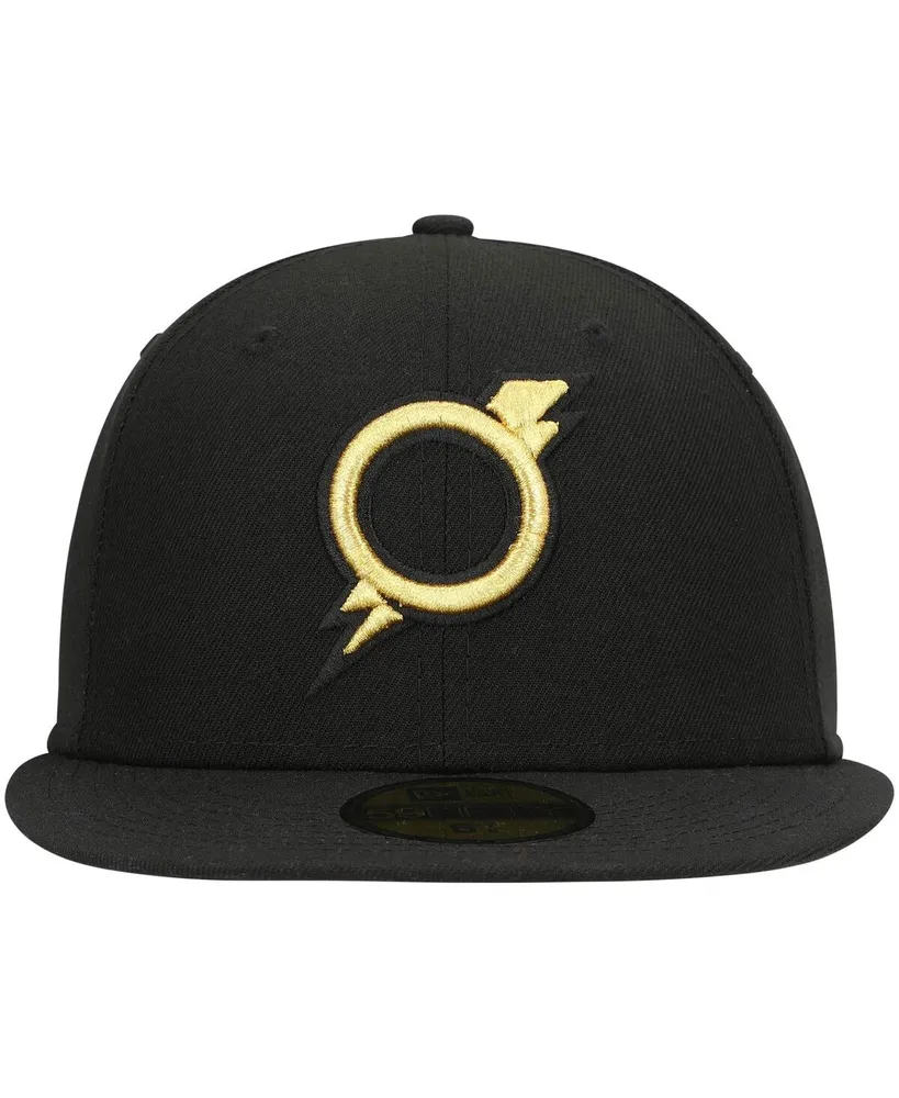 Men's New Era Black Omaha Storm Chasers Authentic Collection Road 59FIFTY Fitted Hat